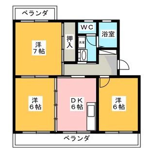 シャンピエール【3階】の間取り