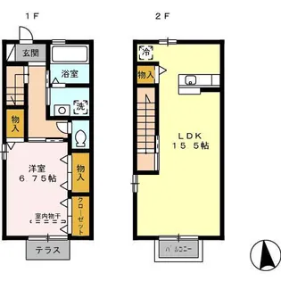 富山県富山市秋吉【一戸建】の間取り