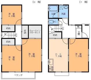 愛媛県松山市松ノ木2【一戸建】の間取り