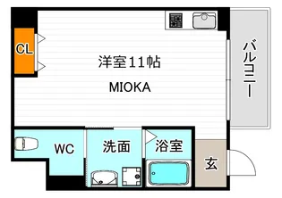 1Rの間取り画像