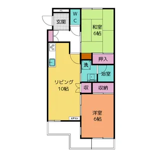 ハピネス小嶋【4階】の間取り