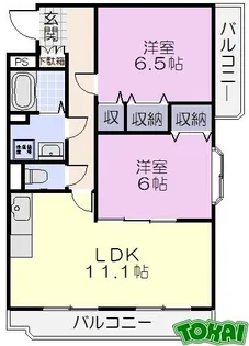 クレスト【3階】の間取り