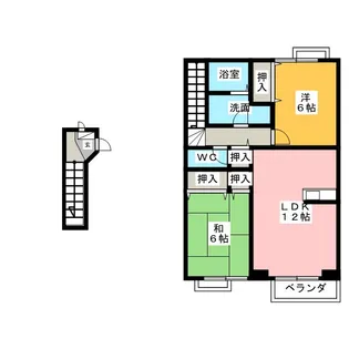 ミレニアム・サンE棟【2階】の間取り
