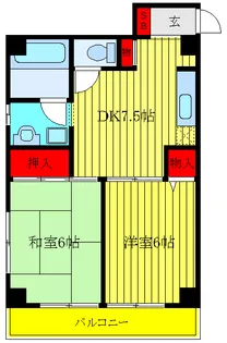 第一コーポムラハシ【2階】の間取り