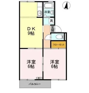 プレジール稲垣【1階】の間取り