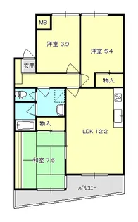 ヒカワフラットI【3階】の間取り