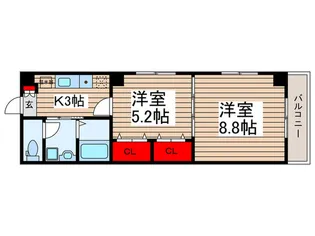 レジデンスカープ茂原【4階】の間取り