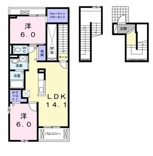 メゾン ハーベスト【3階】の間取り