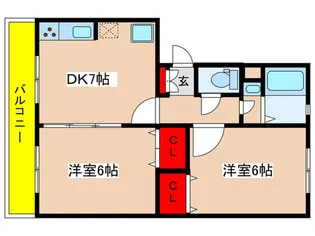 ファミール麻生【1階】の間取り