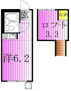 ペンション竹ノ塚【1階】の間取り