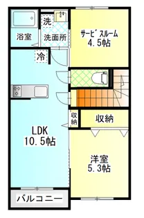 villa KAKIHI 宮ノ上【2階】の間取り