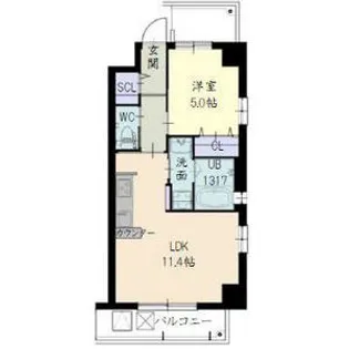 グランドソレイユ道下【5階】の間取り