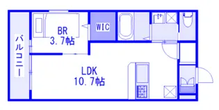 1LDKの間取り画像