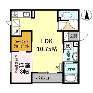 アラータ敦賀【1階】の間取り