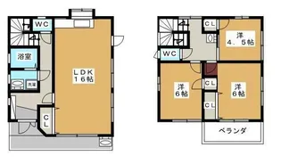 群馬県伊勢崎市田中島町【一戸建】の間取り
