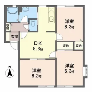 サンガーデン C【1階】の間取り