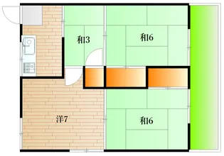 コーポゆう【1階】の間取り