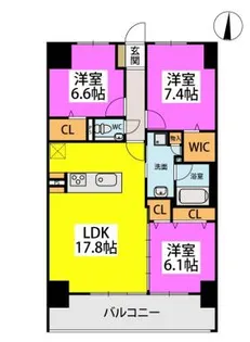 福岡県福岡市早良区室見2【マンション】の間取り