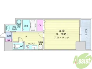 パークフラッツ本町【12階】の間取り