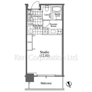 芝浦アイランド ブルームタワー【10階】の間取り