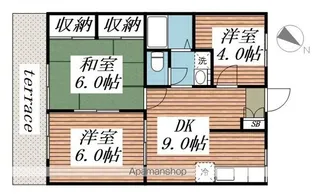 エステートピア金新【1階】の間取り