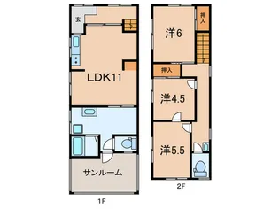 兵庫県神戸市垂水区五色山5【一戸建】の間取り