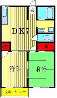 メイプルK【2階】の間取り