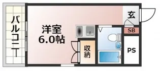 プラスパー東雲【5階】の間取り