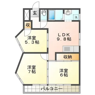 BEリバービル【2階】の間取り