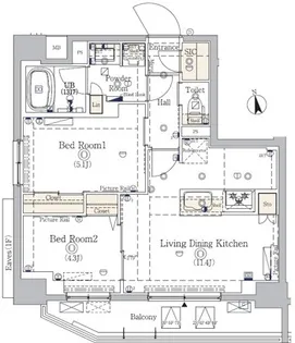 HY s桜橋MIRAIS【3階】の間取り