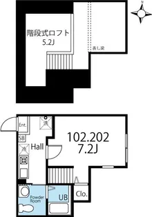 ハーミットクラブハウス上末吉【2階】の間取り