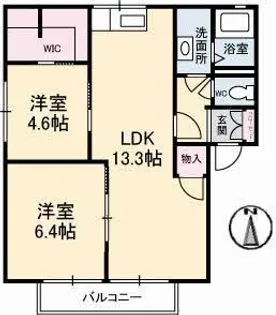 エイティー隅本 A棟【2階】の間取り