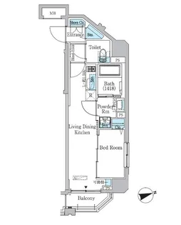 プライムブリス東中野駅前【11階】の間取り