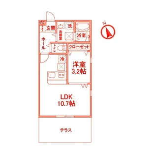 丘の上テラス菊名C棟【1階】の間取り