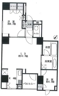 東京都中央区銀座8【マンション】の間取り