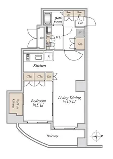 アパートメンツ綱島【5階】の間取り