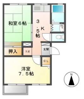 2Kの間取り画像