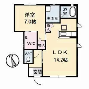 徳島県阿南市宝田町平岡【アパート】の間取り