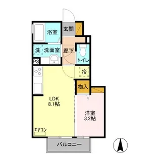 ルシール細谷 D【1階】の間取り