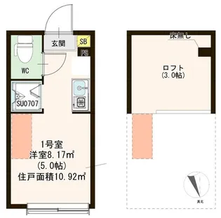 ミルフォード上鷺宮【2階】の間取り