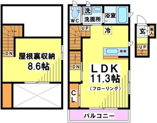 東京都調布市西つつじケ丘1【アパート】の間取り