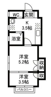 サンライズ東大宮III【2階】の間取り