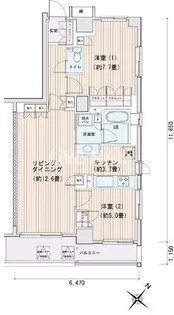 エスティメゾン豊洲レジデンスE【6階】の間取り