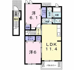フォレストメゾンI【2階】の間取り