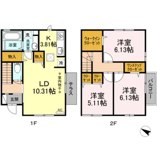 神奈川県厚木市長谷【一戸建】の間取り