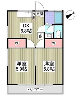 ハイツ久我山【1階】の間取り