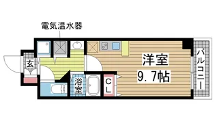 カスタリア三宮【5階】の間取り