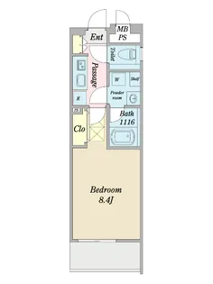 シオン池尻【1階】の間取り