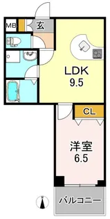 大阪府大阪市平野区背戸口5【マンション】の間取り
