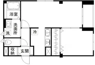 ラシーネ扇 サクラ【1階】の間取り